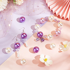 60 pièce de perles d'imitation en résine de 3 couleurs&nbsp;RESI-PH0001-93