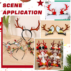 36 stücke 2 arten samt und kunststoff geweih schneemann hand zweig&nbsp;FIND-GF0007-09B
