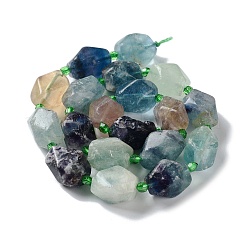 Природного флюорита бисер нитей&nbsp;G-C182-15-02