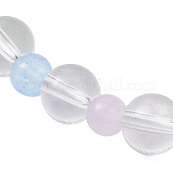 Женские браслеты из круглых бусин из натурального окрашенного малайзийского нефрита и синтетического кварца&nbsp;BJEW-JB12253-01