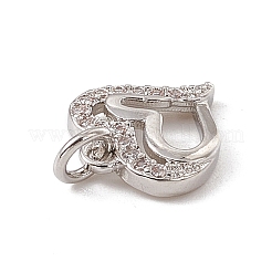 Латунные микропаве прозрачные кубические циркониевые подвески&nbsp;ZIRC-F132-93P