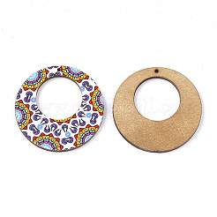 Pendentifs en tilleul imprimé&nbsp;WOOD-S045-022A