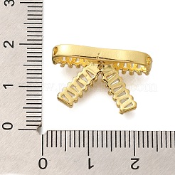 Стойка покрытие латунь прозрачный кубический цирконий бант соединительные подвески&nbsp;KK-H508-24G