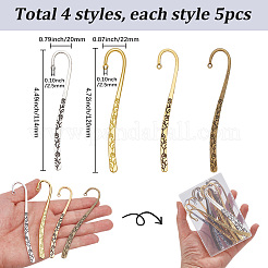 20 segnalibro in lega di 4 stili&nbsp;DIY-SC0033-58