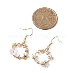 Серьга с подвеской из сплава эмали EJEW-JE05954