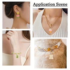 24шт. 24 набора подвесок из смолы&nbsp;RESI-YW0003-23