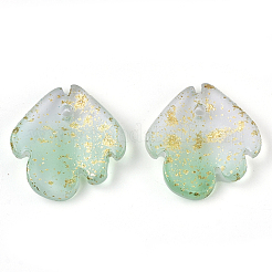 Двухцветные прозрачные стеклянные подвески X-GLAA-T017-05-B01