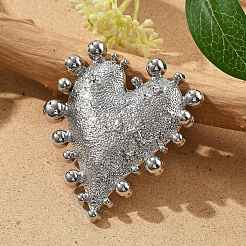 Открытые манжеты из сплава в форме сердца RJEW-A057-01P