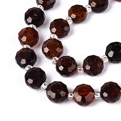 Гранат природный бисер нитей G-B153-B22