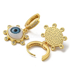 Серьги-кольца из латуни с покрытием из настоящего золота 18 карат&nbsp;EJEW-A033-04G-02