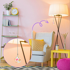 Удлинители цепи потолочного вентилятора в форме каплевидного стекла AJEW-BC00010