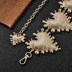 Большая цепочка в форме сердца на талию AJEW-A060-01G