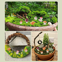 30 шт. 6-цветные украшения из смолы с грибной тематикой&nbsp;DJEW-TA0001-27