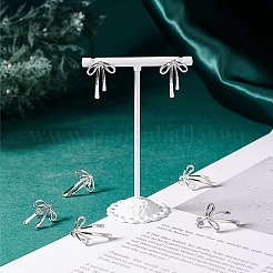 4 пара серег-гвоздиков из латуни с кубическим цирконием для женщин EJEW-BC0001-17P