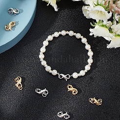 8 шт. 2-х цветные латунные карабины-клешни&nbsp;KK-CA0003-04