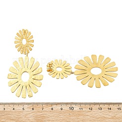 Серьги-гвоздики из нержавеющей стали 304 для женщин EJEW-K268-12A-G