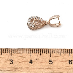 Покрытие стойки латунь микро паве прозрачный кубический цирконий ледоруб щепотка поручни KK-K340-12