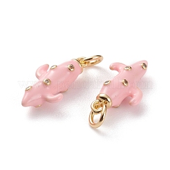 Латунные микропаве прозрачные подвески с фианитом KK-C100-17G