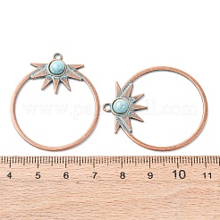 Сплав с синтетических бирюзовых подвесками FIND-B055-01J