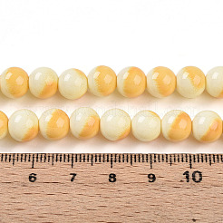 Chapelet de perles en verre baking paint&nbsp;DGLA-N012-8mm-03