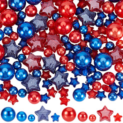 86 шт. 3 вида пластиковых бусин с имитацией жемчуга&nbsp;OACR-SP0001-75