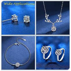 Блестящие круглые ограненные муассанитовые россыпи камней кабошоны RGLA-F081-01E