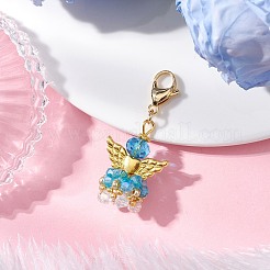 Стеклянные подвески в виде ангела&nbsp;HJEW-MZ00214-03