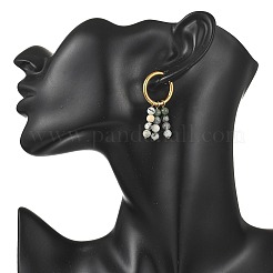 Ohrringe aus Natursteinmischung für Damen&nbsp;EJEW-JE07100
