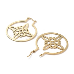 Серьги-кольца из нержавеющей стали 304 EJEW-P271-02B-G