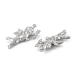 変色しない316サージカルステンレスペンダント  天使  ステンレス鋼色  29x18x5mm  穴：1mm&nbsp;STAS-C026-19P