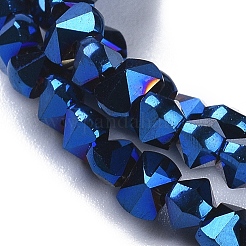 Стеклянные бусины с гальваническим покрытием  EGLA-L021-FP01