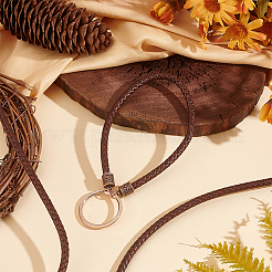 Круглый плетеный кожаный шнур&nbsp;OCOR-WH0082-109C