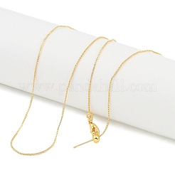 0.5 мм стойка покрытие латунная цепочка коробка регулируемые слайдер ожерелья для женщин мужчин X-MAK-L044-52G