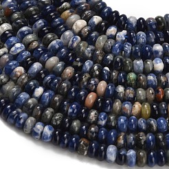 Природный содалит бисер нитей G-Z110-B20-2x4mm