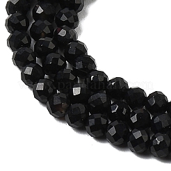 Натуральный черный агат бисер нитей&nbsp;G-H336-A02-02