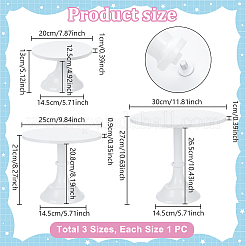 3 soporte elevador redondo de hierro para cupcakes de 3 tamaños&nbsp;ODIS-WH0030-302