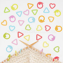 36 Stück 3 Stile Ring & Herz & Dreieck Legierung Verriegelungsstichmarker&nbsp;TOOL-BC0002-27
