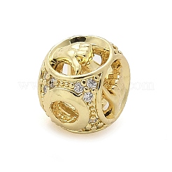 Латунные микро проложить кубического циркония бусы KK-Z095-03G-03