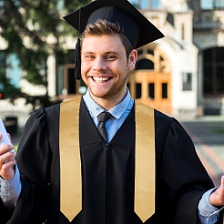 Полиэстеровая выпускная шаль&nbsp;AJEW-WH0459-62A