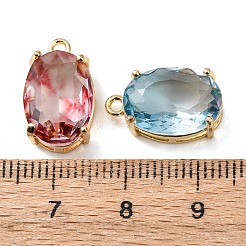 Charms in vetro di ottone&nbsp;X-KK-Z141-08G