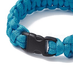 7 плетеный браслет из полиэстера и спандекса с внутренним сердечником для мужчин и женщин BJEW-JB12509-02