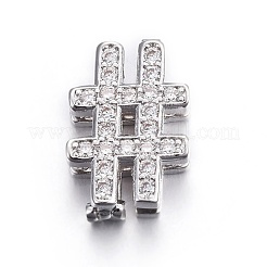 Ottone micro spianare fascini dello scorrevole zirconi&nbsp;ZIRC-G147-21-NR