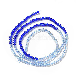 Fili di perle di vetro trasparenti 2 colori&nbsp;GLAA-G093-01K