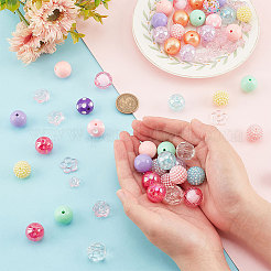 17 набор бусин из акрила и смолы смешанного стиля&nbsp;OACR-PH0004-03