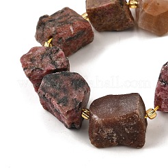 Нити бусин из необработанного натурального родонита G-Z087-B13