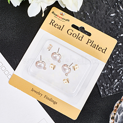 20 шт. латунные серьги-гвоздики&nbsp;MAK-BBC0001-28