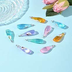 10шт 5 стиля непрозрачные подвески из смолы RESI-FS0001-91