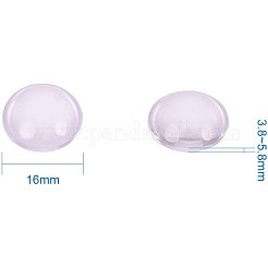 Cupola posteriore piatta trasparente trasparente forma ovale cabochon in vetro diametro 20mm per la fabbricazione di gioielli artigianali&nbsp;GGLA-PH0002-02F