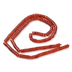 染色および加熱された天然カーネリアン ビーズ 連売り  ディスク  ヒシビーズ  4x2mm  穴：0.7mm  約171個/連  15.35''（39センチメートル）&nbsp;G-H230-96