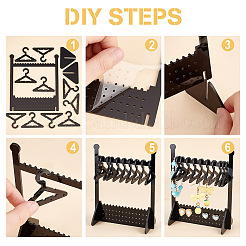 Вешалка для сережек из непрозрачного акрила&nbsp;EDIS-WH0029-33A